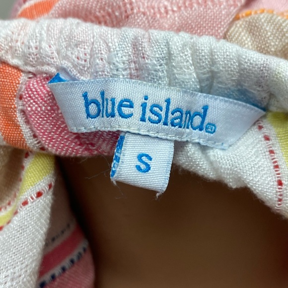 Blue Island Off-Shoulder Tiered Striped Dress - Picture 4 of 5